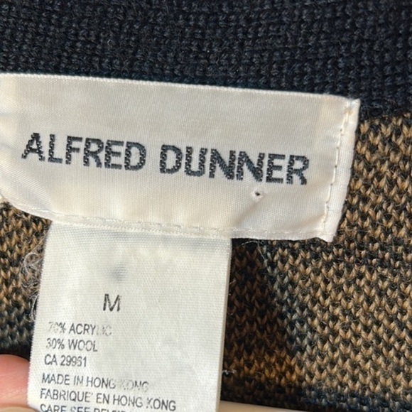 Wool Blend Alfred Dunner Floral Embroidered Zip Up Sweater Vest Cottagecore - Picture 13 of 14